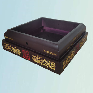 Wooden Display Base For Crystal <b>Trophies</b> And Medals Claret <b>Engraved</b> Durable Business Gift 1500ml Capacity - Product Image 1