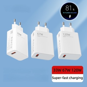 Venta al por mayor EE. UU. Enchufe DE LA UE 33W 67W 120W QC3.0 Adaptador de <span class=keywords><strong>cargador</strong></span> de carga súper rápida Teléfono móvil Tablet <span class=keywords><strong>Cargador</strong></span> de energía USB Universal - Product Image 3