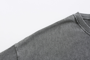 Camiseta de Hombre de Alta Calidad, 100% Algodón, Estilo Vintage, Oversize, con Diseño de Copos de Nieve, Lavado Ácido, Logotipo Personalizado - Product Image 4