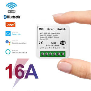 16A Wifi <span class=keywords><strong>mini</strong></span> thông minh chuyển đổi không dây tự làm công tắc đèn 2 cách điều khiển nhà thông minh tuya cuộc sống thông minh Alexa Alice Google nhà - Product Image 3