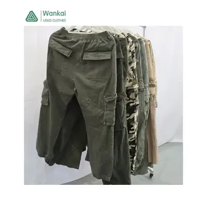 CwanCkai Best Selling New Colourful Cargo Men Pants Used, Hot Sales Multi Pockets Men Used Cargo Pants