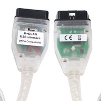 Lecteur de code OBDII professionnel K+DCAN avec puce FT232RL, câble de scanner pour voitures 12V, garantie de 12 mois