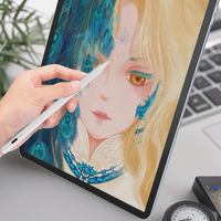 Stylet Tactile Actif Capacitif en Aluminium, Magnétique, pour iPad/Tablettes, Recharge en 30 Minutes, Anti-Touche Accidentelle
