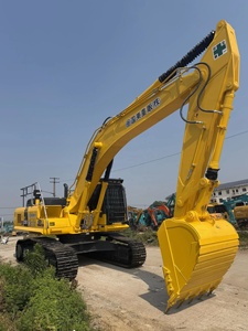 Excavatrice sur chenilles KOMATSU PC350 de 35 tonnes, machine de terrassement d'occasion, couleur jaune, composants Hengli, moteur Isuzu, construction robuste - Product Image 3