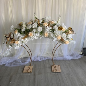 Décoration florale de mariage personnalisée, chemin de table, centre de table, rose artificielle en soie, hortensia, installation florale 3D pour événement, fête - Product Image 6