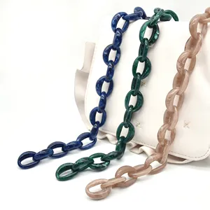 Großhandel Kunden spezifische Mischfarben Kunstharz Kette für Handtaschen dekoration oder Halskette