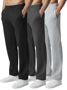 Pantalones de chándal de estilo hip hop para hombre, de tejido de rizo, con cintura elástica y puños, al por mayor, de peso pesado, corte relajado, de poliéster y algodón - Product Image 1