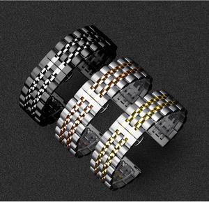 <span class=keywords><strong>Bracelet</strong></span> de montre en métal à 7 maillons fermoir papillon <span class=keywords><strong>bracelet</strong></span> en acier inoxydable massif 304l pour <span class=keywords><strong>samsung</strong></span> huawei xiaomi <span class=keywords><strong>smartwatch</strong></span> - Product Image 3