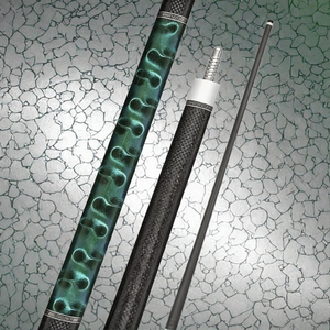 Queues de billard/snooker en fibre de carbone de haute qualité, durables et légères, avec joint en acier inoxydable – Style noir 10-13 mm, 2 pièces - Product Image 2