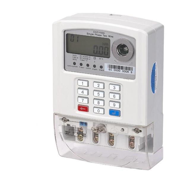 High-Accuracy Active Energy Metering Measurement Single Phase Split Prepayment Keypad STS Smart Prepaid Meter