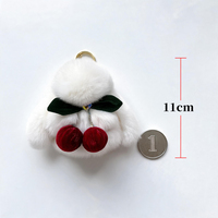 Vente en gros : Breloque de sac en vraie fourrure de lapin, Porte-clés en fourrure de Rex, Pendentif lapin mignon, Décoration de sac à main, Accessoire de mode OEM ODM