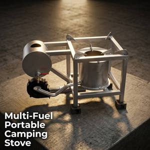 Réchaud à Huile Portable Haute Puissance Multi-Combustibles pour Camping en Extérieur, Brûleur Industriel Robuste pour Cuisine, Huile Usagée, Diesel, Kérène - Product Image 2