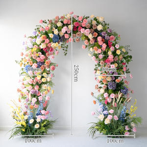 Gapura Bunga untuk Acara Pernikahan dengan Stand, Runner Bunga Mawar Sutra, Latar Belakang Gapura Pernikahan, Dekorasi Dinding Kamar Tidur Romantis - Product Image 4
