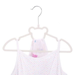 A Forma di orso Sottile Antiscivolo <span class=keywords><strong>Bambini</strong></span> <span class=keywords><strong>Bambini</strong></span> Vestiti Del Bambino Gancio <span class=keywords><strong>Appendiabiti</strong></span> Cappotto di Velluto Bianco Grucce Dei Vestiti - Product Image 2