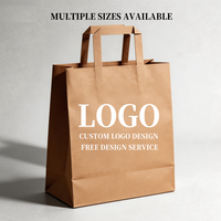 Sacs en papier kraft à fond large, sacs à gâteaux en papier, impression offset personnalisée, emballage alimentaire carré extra large pour chocolat, réutilisable, brun
