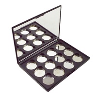 Palette de fards à paupières magnétique 12 couleurs, boîte compacte en plastique ABS, impression sérigraphique, boîte de maquillage magnétique haut de gamme