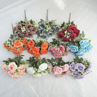 Meiyuan 7 Tête Diamant Rose Géant Bouquet De Mariage Fleurs Artificielles pour le Nouvel An Saint Valentin Maison Réchauffement Décor En Gros