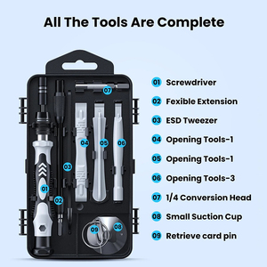 Juego de Destornilladores 115 en 1, Kit de Herramientas de Reparación de Acero/Plástico OEM, Puntas Magnéticas para Destornillador para Teléfono, Laptop, Reloj, Tableta - Product Image 5