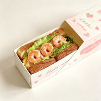 Boîte à tiroir en papier kraft de qualité alimentaire imprimée sur mesure pour emballage de burgers, frites, sandwichs et plats à emporter