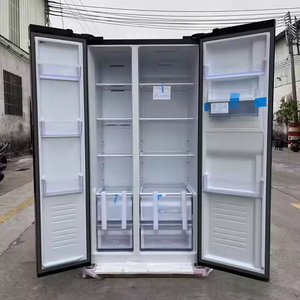 Réfrigérateur à double <span class=keywords><strong>porte</strong></span> de cuisine J 588L, refroidissement par air, sans givre, à fréquence variable, avec <span class=keywords><strong>distributeur</strong></span> <span class=keywords><strong>d</strong></span>'<span class=keywords><strong>eau</strong></span>, prix <span class=keywords><strong>d</strong></span>'usine OEM, réfrigérateur domestique - Product Image 5