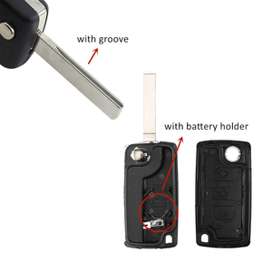 Télécommande de remplacement à 3 boutons avec support de pile à rainure CE0536 pour clé de voiture Peugeot 107 207 307 <span class=keywords><strong>407</strong></span> 607 208 308 408 - Product Image 3