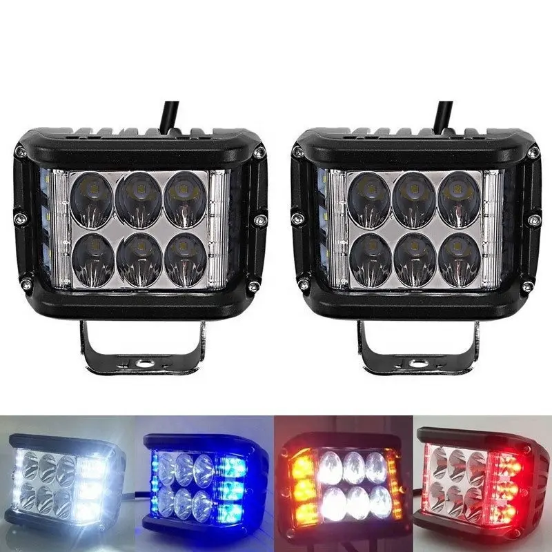 Dahua 이중 색깔 72W LED 일 빛 스트로브 차 빛 트럭 SUV ATV 4WD 를 위한 번쩍이는 자동 안개등