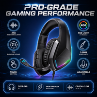 Auriculares para Juegos con Cable G5000, con Micrófono con Cancelación de Ruido, Sonido Envolvente Estéreo con Bajos, Luz LED RGB para PS5, PS4, Xbox, PC