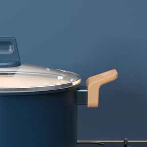 Ý tưởng sản phẩm mới <span class=keywords><strong>2025</strong></span> tùy chỉnh thiết kế màu xanh chống áp lực kéo dài nhôm nồi nhà bếp sản phẩm nhà Cookware sets - Product Image 2