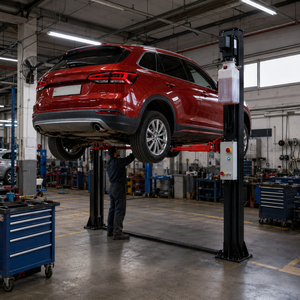 Excelente Elevador Automotriz <span class=keywords><strong>de</strong></span> Dos Postes YQS <span class=keywords><strong>de</strong></span> 4000 kg con Bloqueo Eléctrico para Techos Bajos en Talleres y Garajes - Product Image 1