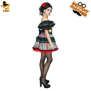 Disfraz de Esqueleto para Mujer, Disfraz de Halloween para Niñas, Día de los Muertos, Senorita - Product Image 3