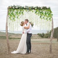 Bunga palsu bunga Wisteria benang panjang simulasi sutra buatan wisteria bunga tali gantung