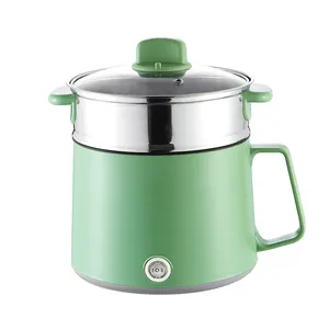 Panela de macarrão elétrica multifuncional, mini pote elétrico de 1,5l para cozinhar, de aço inoxidável oem, 600w redondo