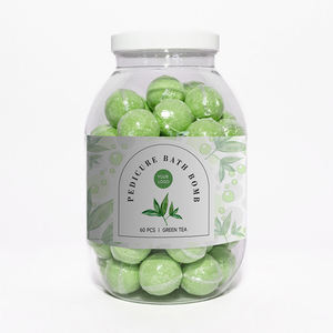 도매 거품 목욕 용품 비건 에센셜 오일 스파 피즈 거대한 녹색 목욕 폭탄 - Product Image 1