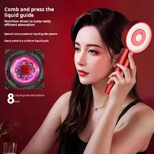 Red Blue Light Therapy Vibration Scalp Massage Brush Negative Ion Spray Hair Growth Massager Electric Massage Comb