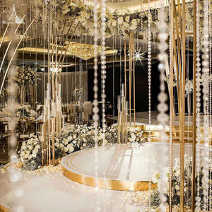 เชิงเทียนโลหะสีทอง 8 หัว ดีไซน์ทันสมัย สูง 39 นิ้ว สำหรับตกแต่งบ้านและงานปาร์ตี้ - Product Image 5