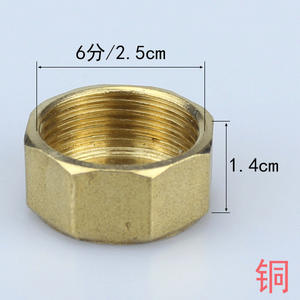 ฝาปิดท่อเกลียวใน 4/6 จุด ทำจากทองแดง/สแตนเลส อุปกรณ์ประปาห้องน้ำ รวมถึงสายยาง - Product Image 1