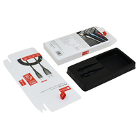 Boîte en papier d'emballage personnalisée de couleur blanche pour câble de données USB, chargeur de téléphone