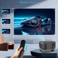 Projecteur LCD 1080P T5 PRO 300 Lumens ANSI avec Mise au Point et Correction Trapézoïdale Électriques Projecteur K4 Android Intelligent 4K pour Home Cinéma