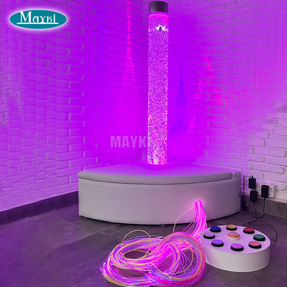 Tube de bulle de H1180 * 15cm, fibres avec le PVC clair