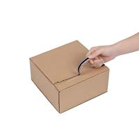 Boîte d'expédition en carton ondulé avec bande détachable personnalisée, recyclable, auto-adhésive, pour e-commerce, avec impression de logo, emballage cadeau