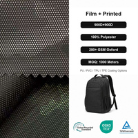 Tissu Oxford 100% polyester 900D*900D enduit d'un film imprimé pour usage extérieur, bagages, tentes, auvents, sacs à dos, PU, PVC, TPE, TPU