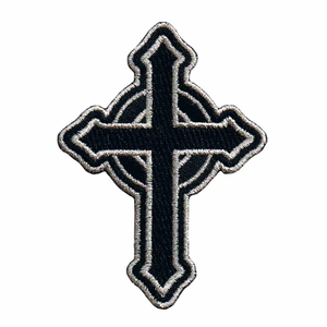 Personalizado Patch Cruz Criativo Band-aid Padrão Preto Bordado Feltro Pano Cruz Patch - Product Image 4
