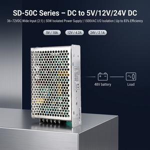 Convertitore DC-DC Isolato 50W da 12V a 5V 10A SD-50C-5 Senza Ventola con Ampio Ingresso per Controllo Industriale Veicolare - Product Image 1