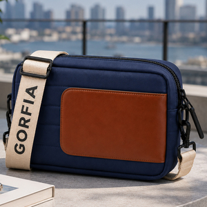 ODM&OEM Customization 2026 New Luxury Messenger Crossbody Bag for Men Leather Camera Shoulder Bag With Multiple Pockets - Product Image 1