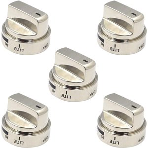 Ensemble de boutons de cuisinière et de four en acier inoxydable argenté, pièces de rechange pour cuisinière à gaz modèle Ae73453509 - Product Image 5