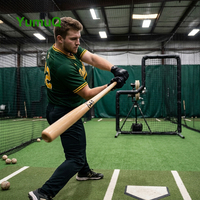 Bâton de baseball en bois composite YumuQ personnalisé avec corps en érable et noyau en peuplier, pour entraînement au frappeur et au lanceur (fungo)