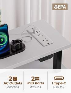 Nouveau Bureau <span class=keywords><strong>de</strong></span> Direction en Bois 2026 pour Télétravail, Ensemble Complet, Support d'Ordinateur Pliable et Réglable, Design Moderne, Marque Evergreen - Product Image 3