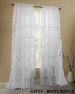 <span class=keywords><strong>Rideau</strong></span> de douche pour plage 72x72 ", élégant, transparent à volants, mer - Product Image 4