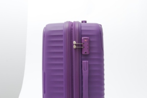 Ensemble de bagages en PP texturé violet, <span class=keywords><strong>3</strong></span> tailles 20/24/28 pouces, valise à roulettes rigide légère et durable avec serrure TSA - Product Image 4