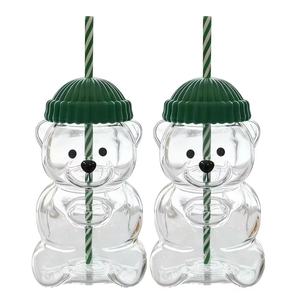 Ly Gấu Hoạt Hình Dễ Thương Khuyến Mại, Có Nắp, 591ml, Thủy Tinh Borosilicate Cao Cấp, Ly Cà Phê Trong Suốt 320ml Có Nắp Đậy - Product Image 4